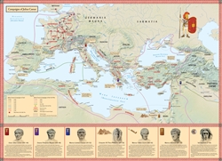 Campaigns of Julius Caesar Map (folded)