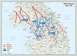 Mobile Operation Korea, 1951 Map (folded)