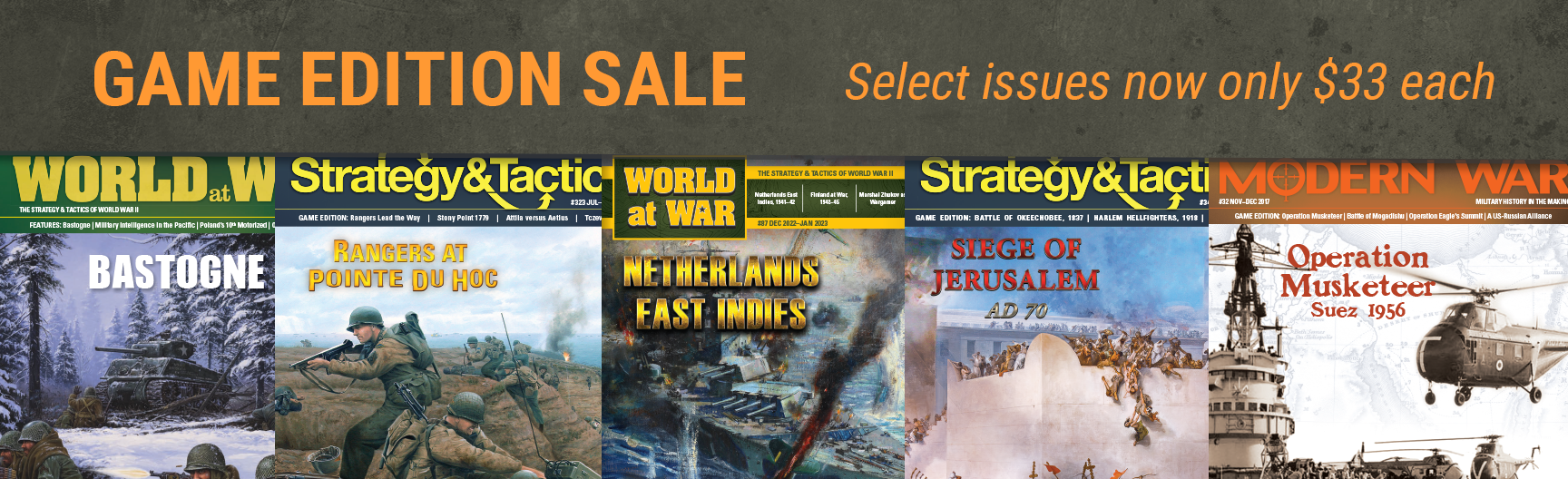 game edition sale through nov 2026 select issues 33-43